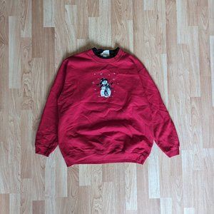 Vintage Ugly Christmas Sweater - Leopard Print Snowman